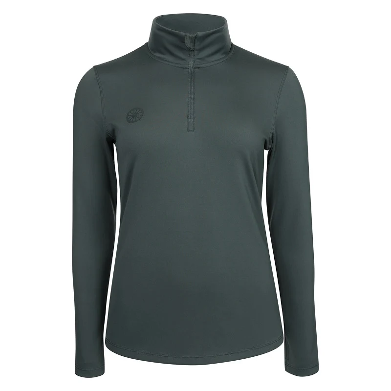 The Indian Maharadja Women performance half zip Urban Grey