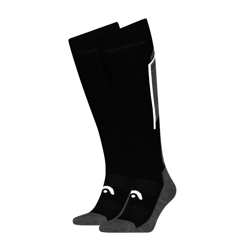 Head Ski Beginner Kneehigh 2P Sokken Zwart/Grijs