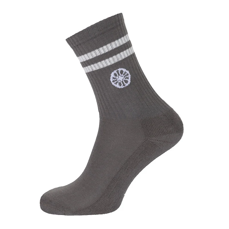 The Indian Maharadja Striped Crew Sock - Walnut