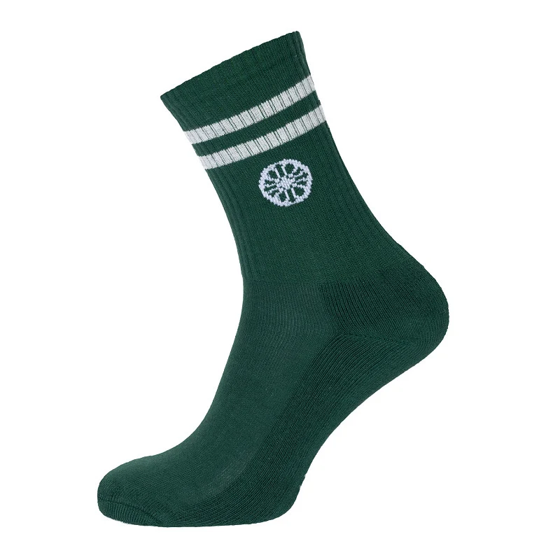 The Indian Maharadja Striped Crew Sock - Hunter Green