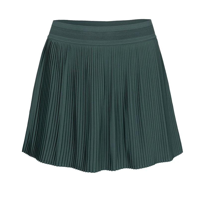 The Indian Maharadja Women Fine Pleated Skirt - Hunter Green