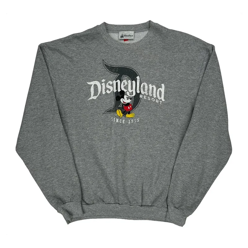 Disneyland Resort Disney Graphic Sweatshirt - Medium Grey Cotton Blend