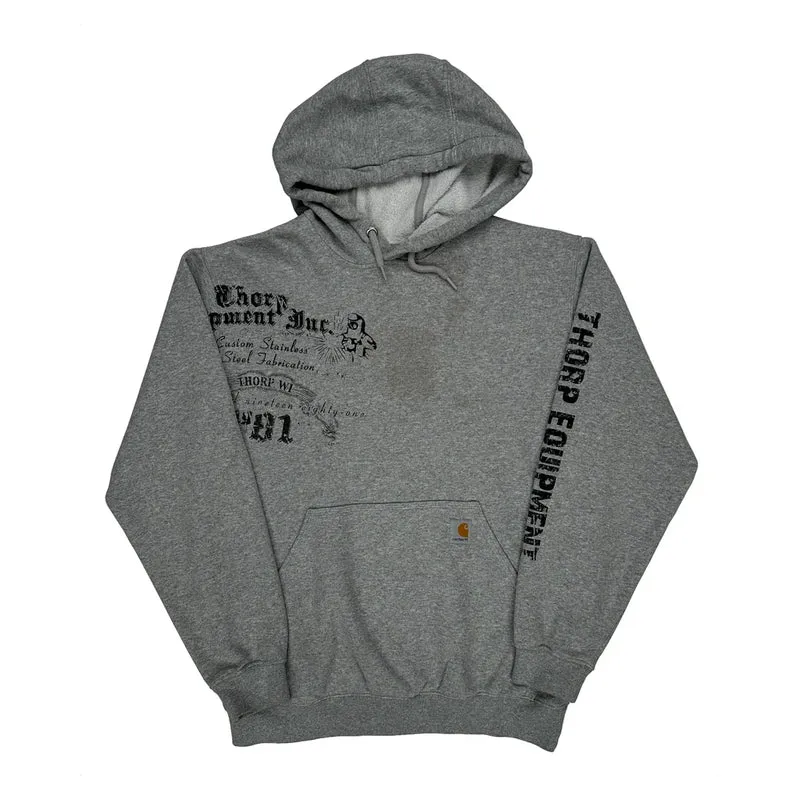 Thorpe Equipment Inc. Carhartt Hoodie - Large Grey Cotton Blend