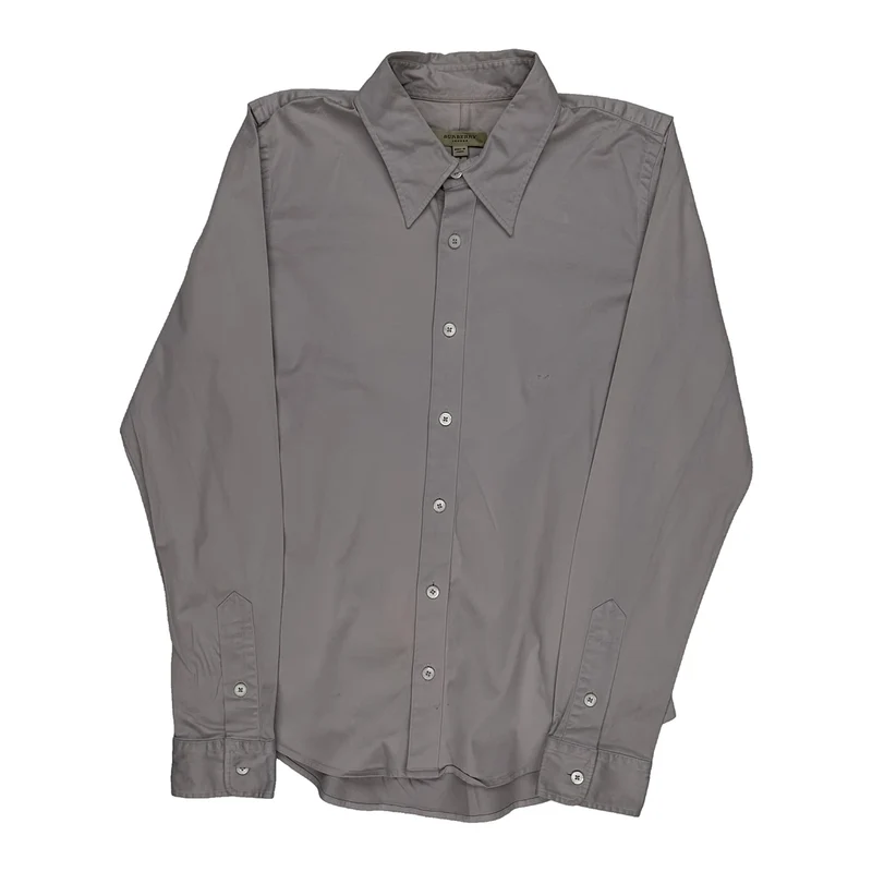 Burberry Shirt - Small Grey Cotton