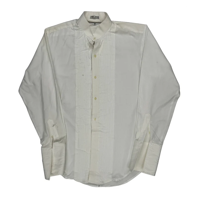 Pierre Balmain Shirt - Medium White Polyester Blend