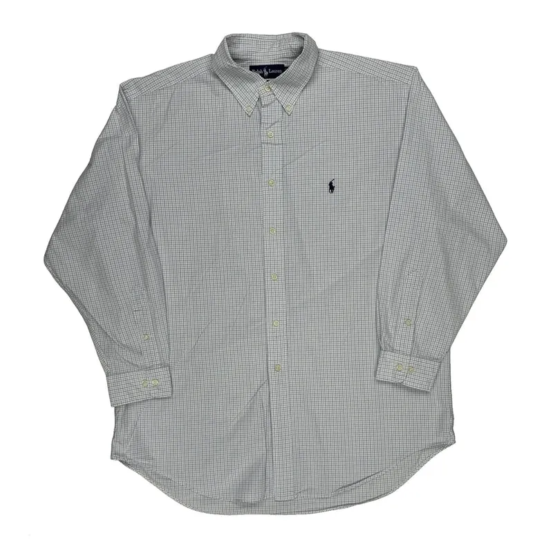 Ralph Lauren Checked Shirt - Large White Cotton