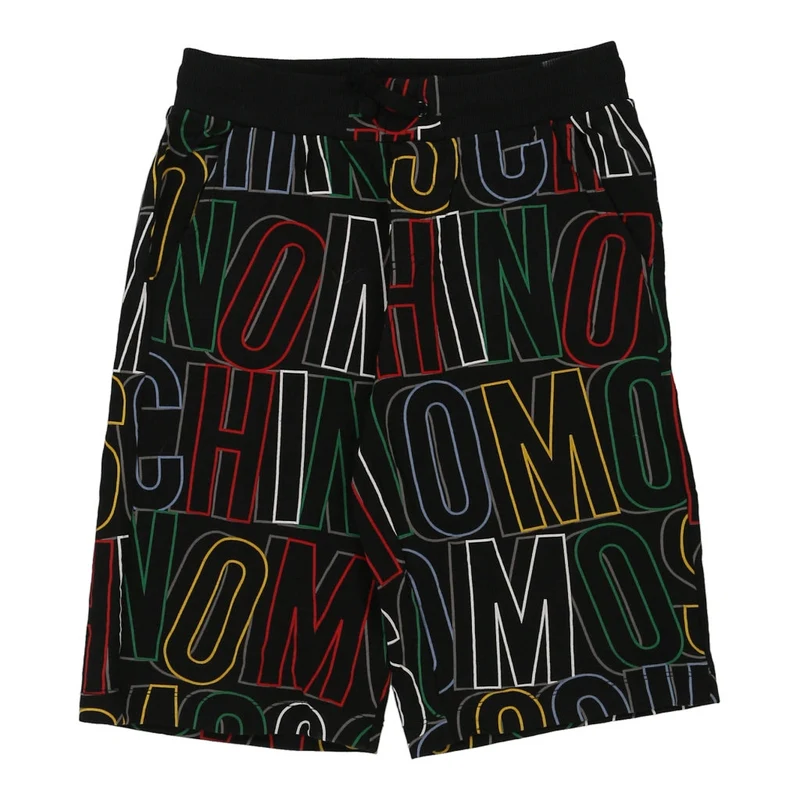 Age 12 Moschino Spellout Shorts - Medium Black Cotton Blend