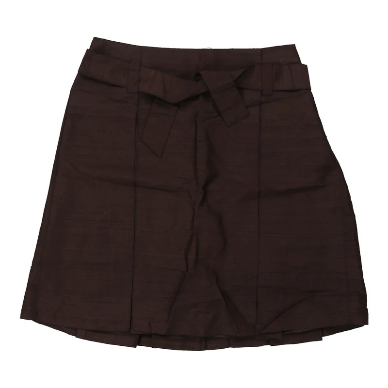 Saint Andre Skirt - 33W UK 14 Brown Silk