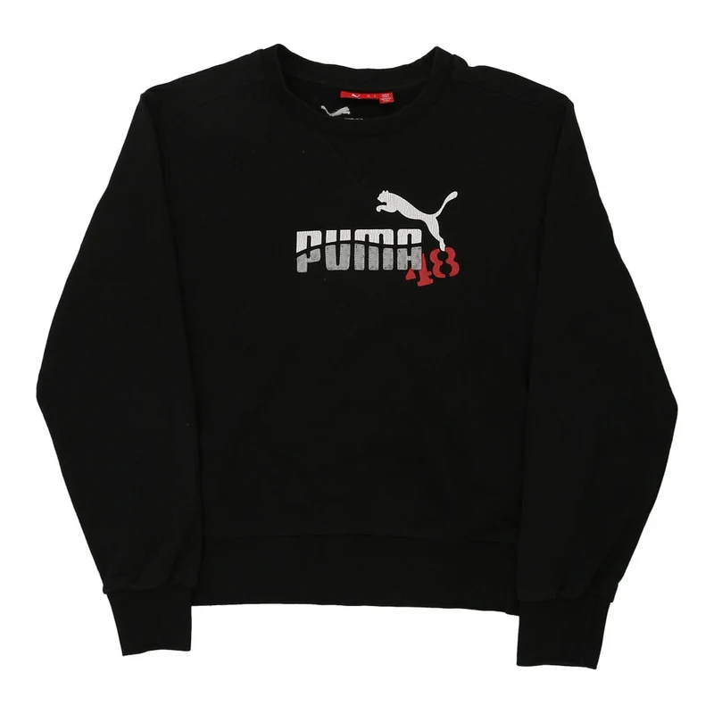 Puma Spellout Sweatshirt - Small Black Cotton