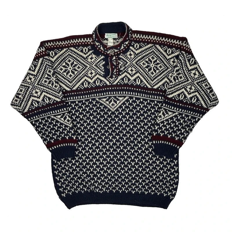Amalfonias Sweater - Medium Navy Wool