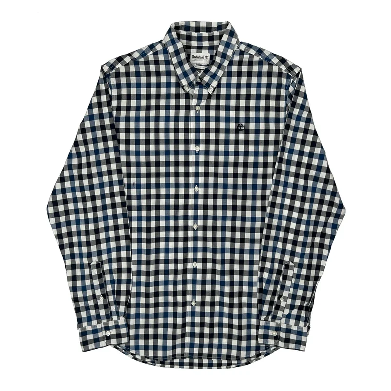 Timberland Checked Shirt - Large Blue Cotton