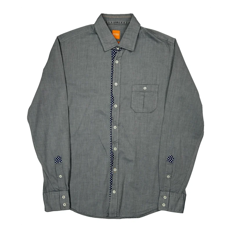 Boss Slim Fit Shirt - Medium Gray Cotton