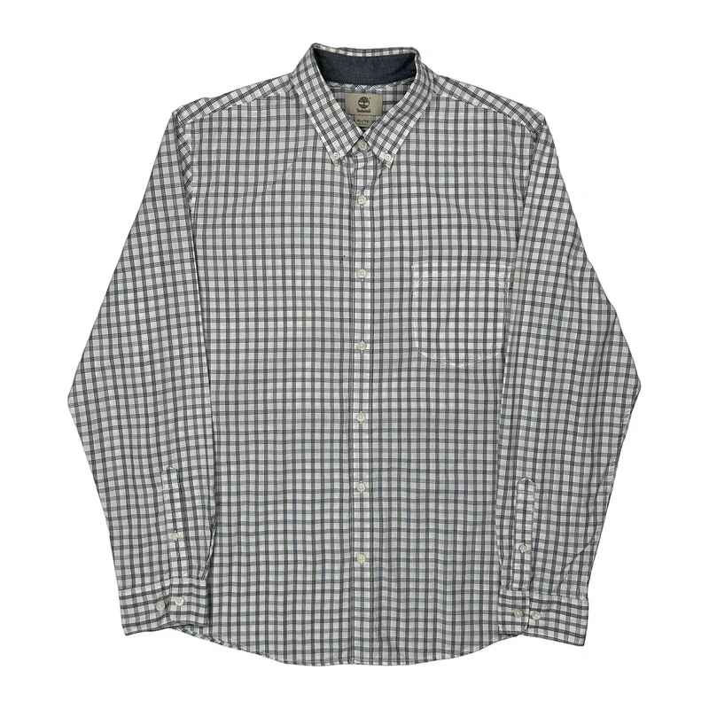 Timberland Checked Shirt - XL White Cotton