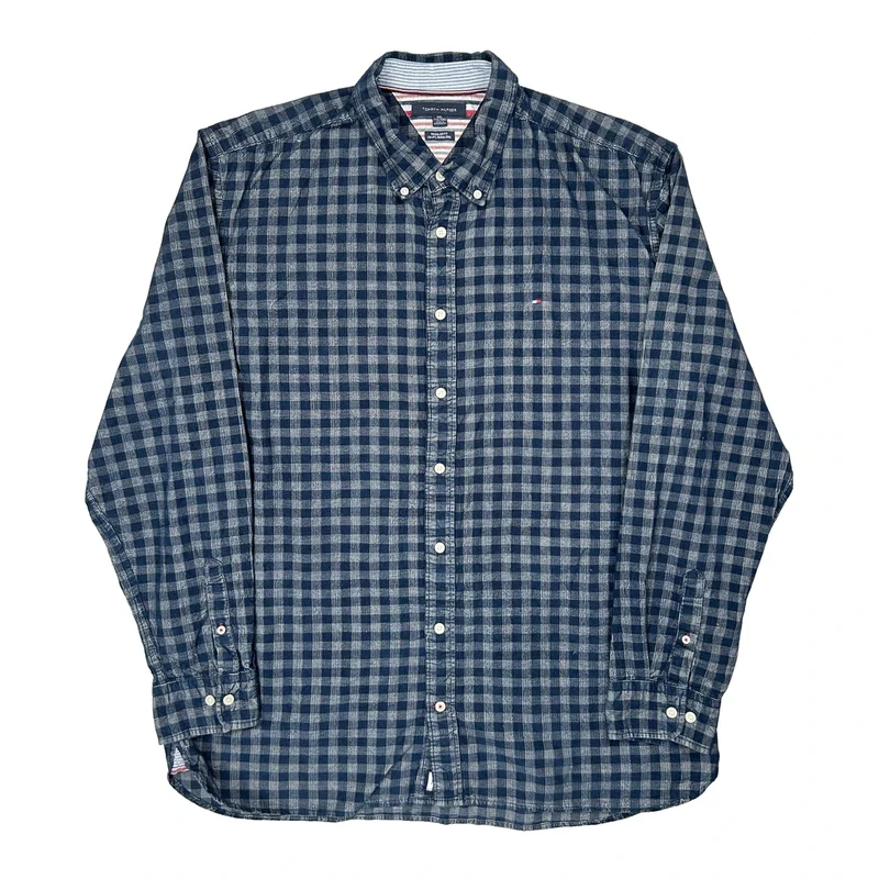 Tommy Hilfiger Checked Shirt - 2XL Blue Cotton