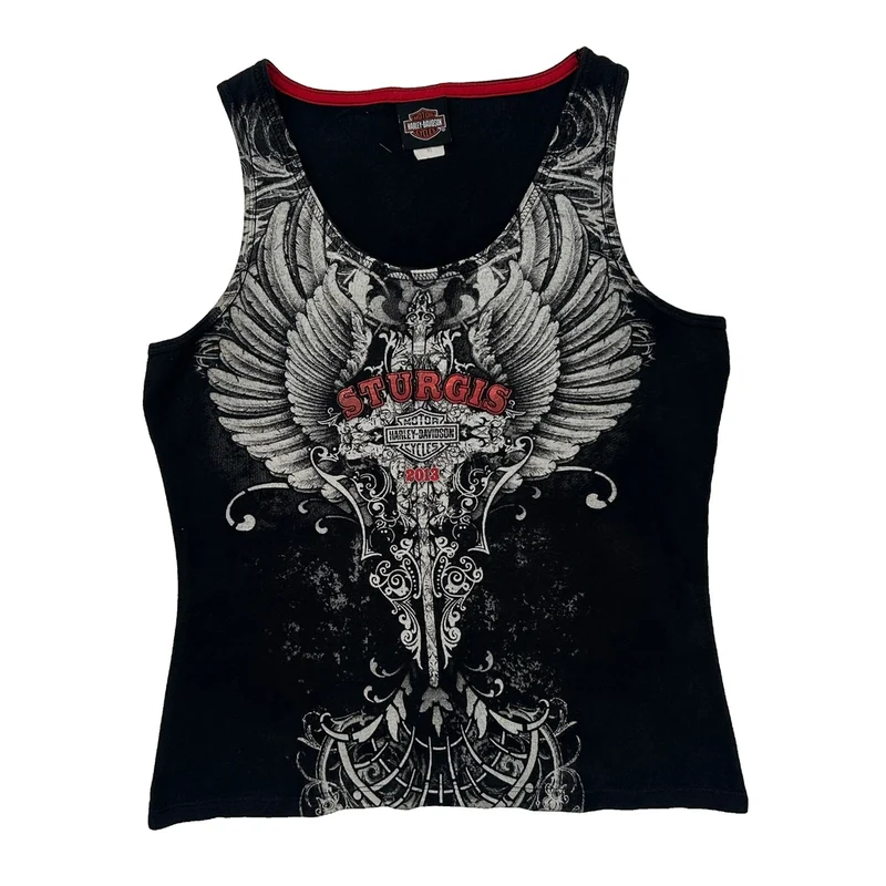 Sturgis 2018 Harley Davidson Graphic Tank Top - XL Black Cotton