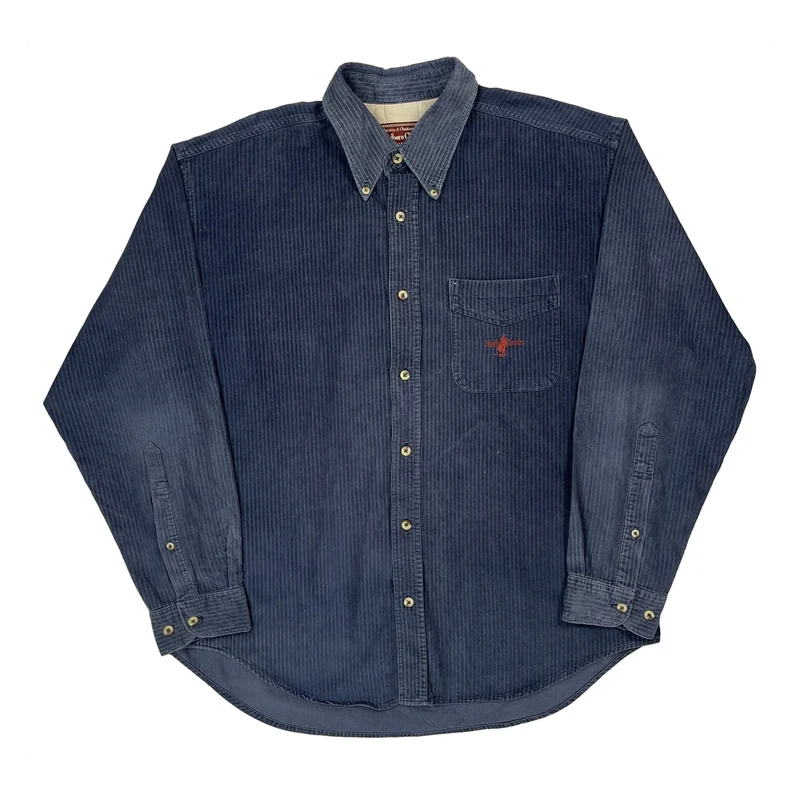 Marlboro Classics Corduroy Shirt - Medium Blue Cotton