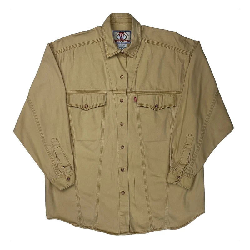 Levis Oversized Shirt - Medium Beige Cotton