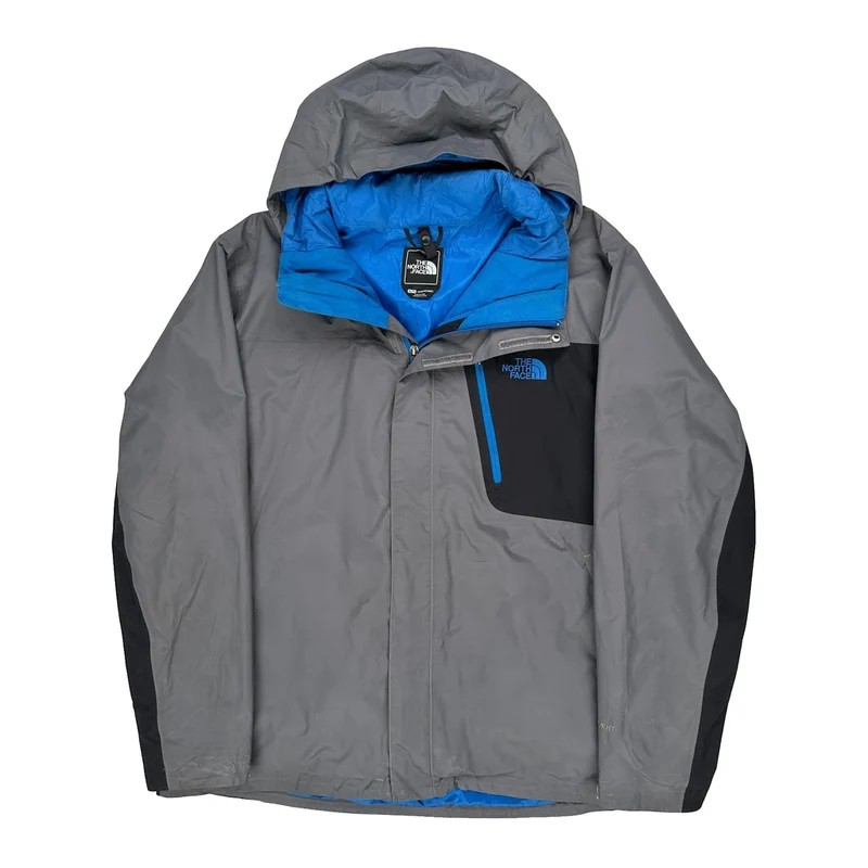 The North Face Waterproof Jacket - XL Grey Polyester
