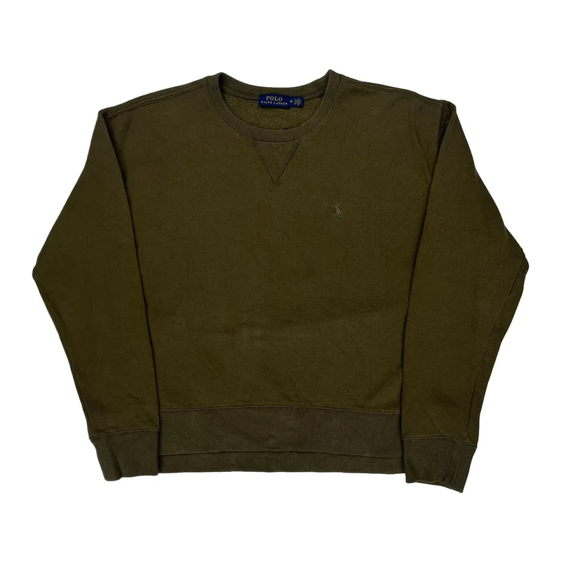 Polo By Ralph Lauren Sweatshirt - Medium Green Cotton
