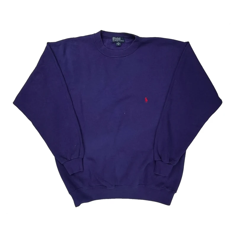 Polo By Ralph Lauren Sweatshirt - XL Purple Cotton