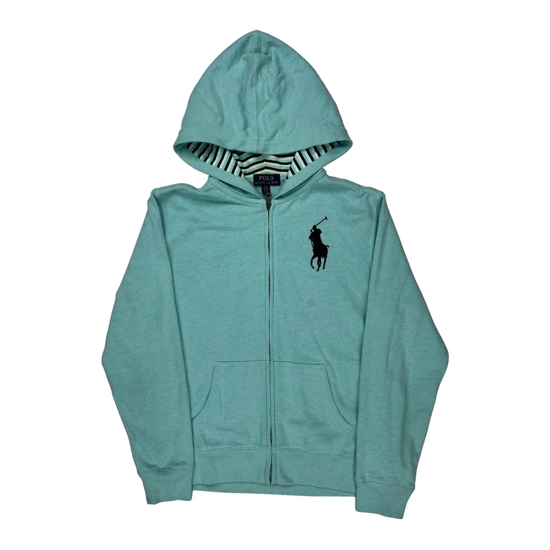Age 12 Polo By Ralph Lauren Hoodie - Large Blue Cotton