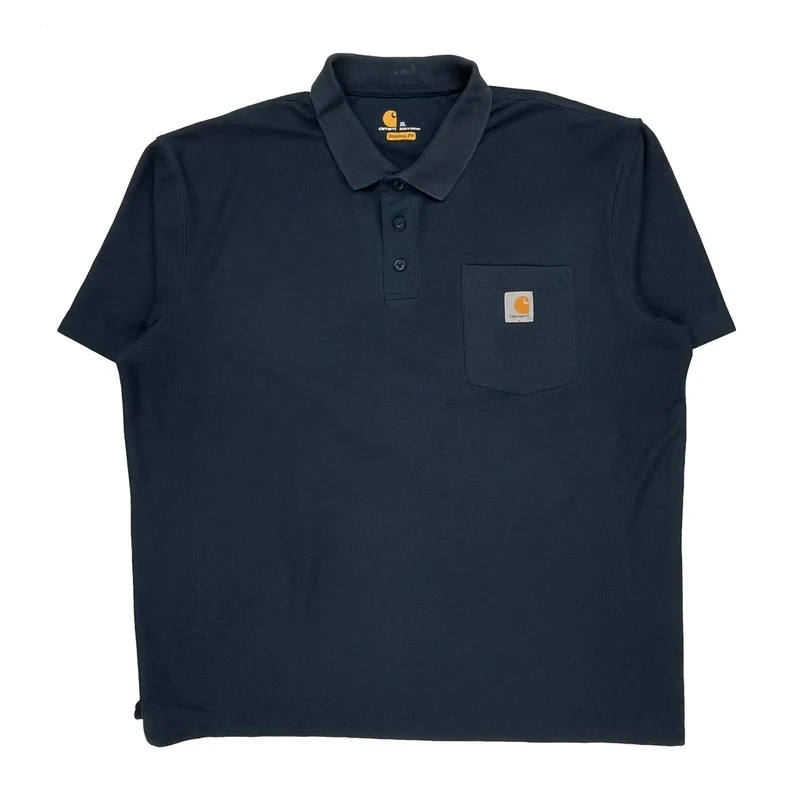 Carhartt Polo Shirt - XL Navy Cotton