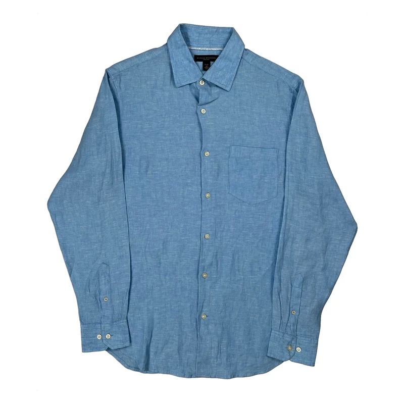 Banana Republic Shirt - Medium Blue Linen