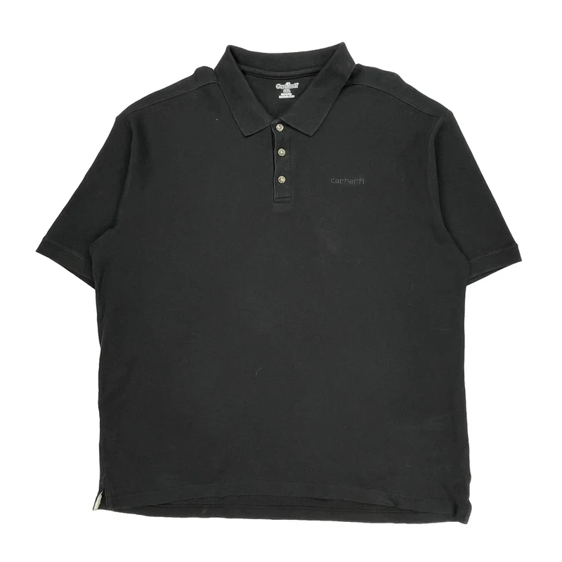 Carhartt Polo Shirt - 2XL Black Cotton
