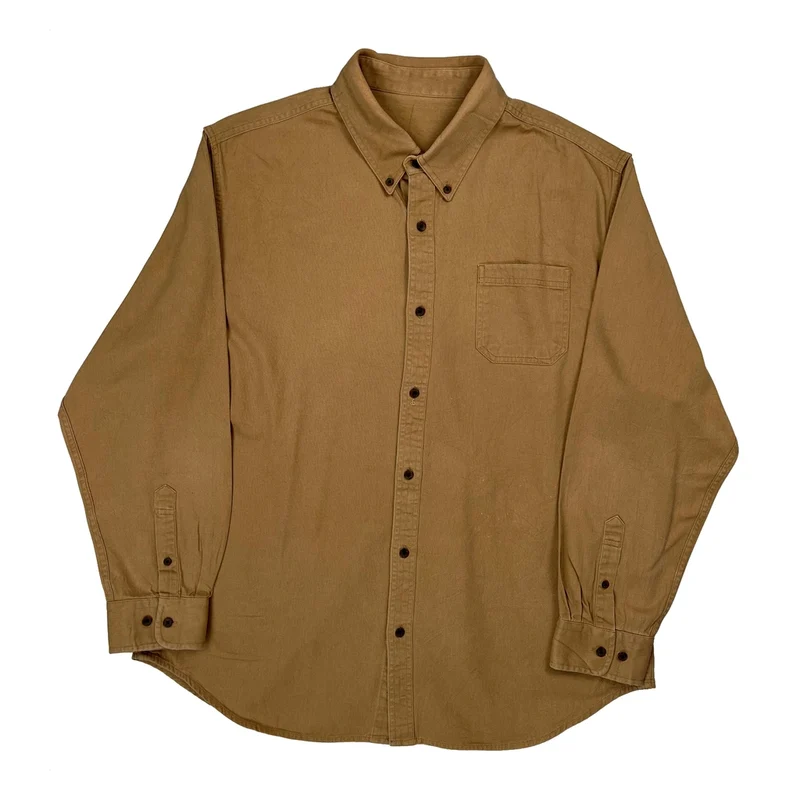 Unbranded Shirt - 3XL Brown Cotton