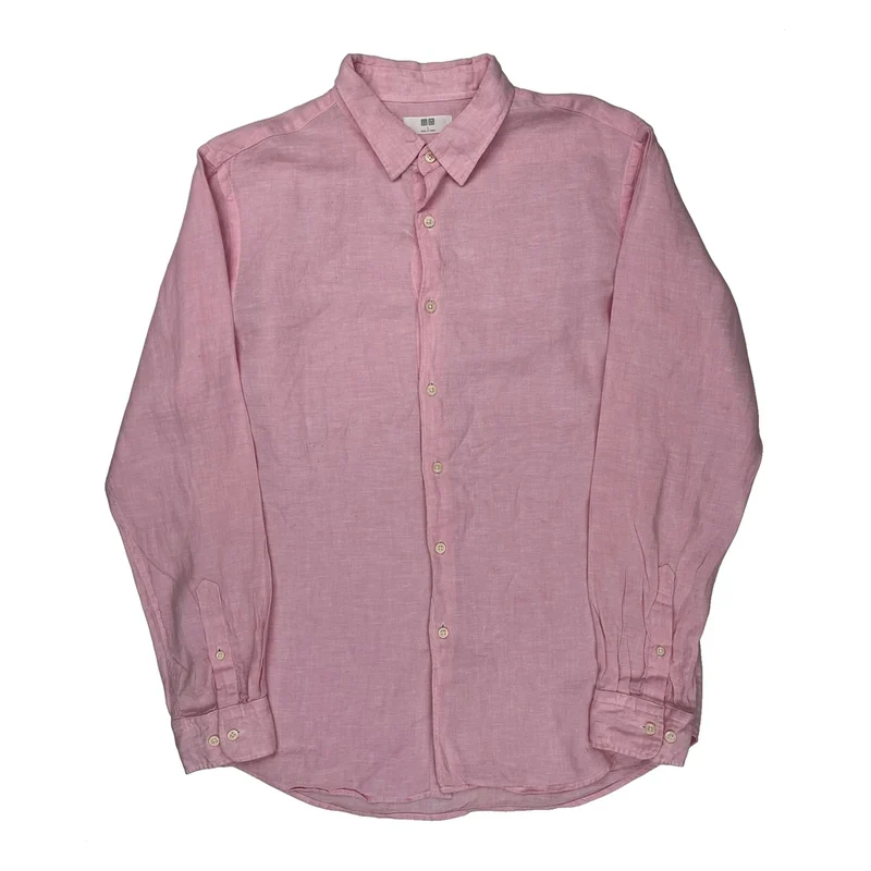 Uniqlo Shirt - Large Pink Linen