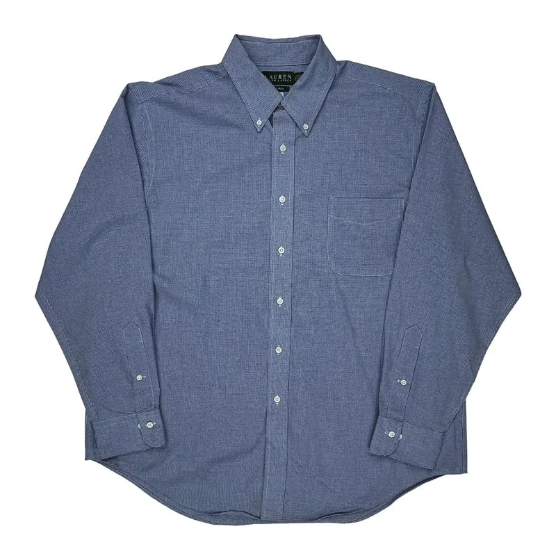 Ralph Lauren Checked Shirt - XL Blue Cotton