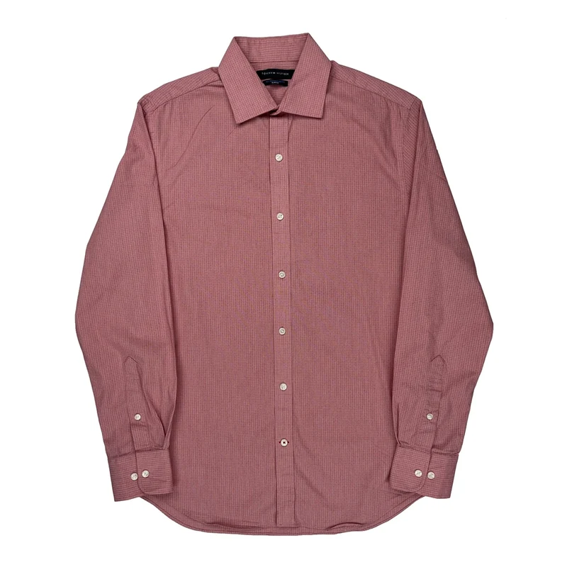 Tommy Hilfiger Slim Fit Shirt - Medium Red Cotton