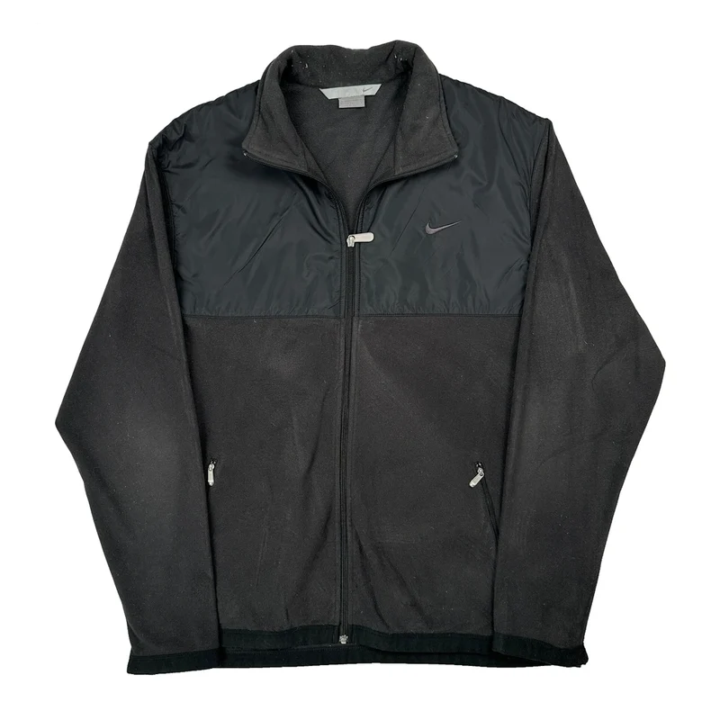 Nike Fleece Jacket - XL Black Polyester