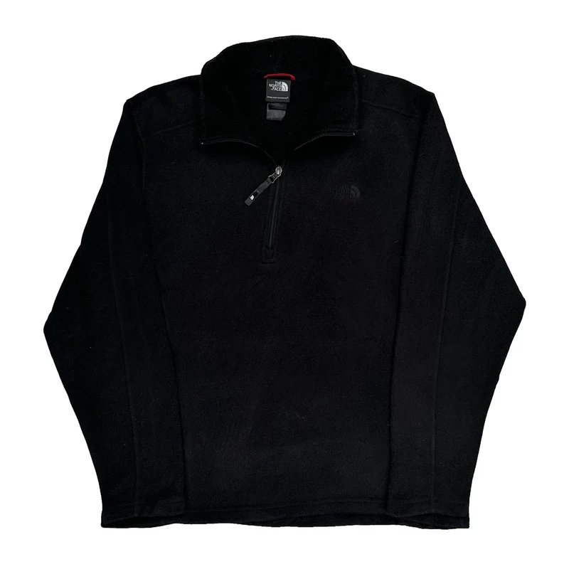 The North Face 1/4 Zip - Large Black Polyester