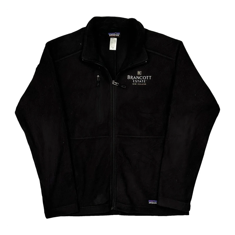 Synchilla Patagonia Fleece Jacket - Medium Black Polyester