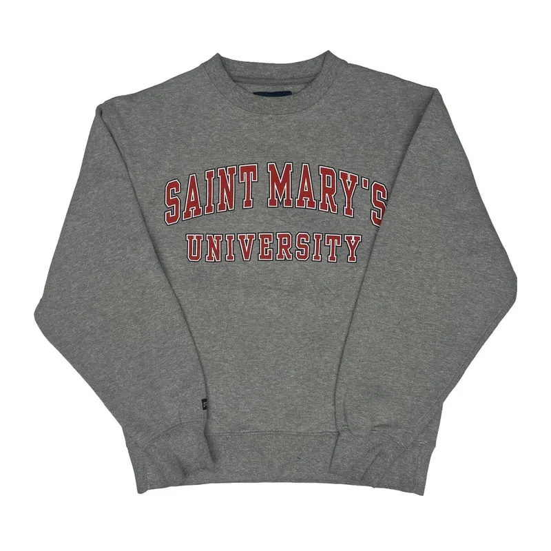 Saint Mary'S University Jansport College Sweatshirt - Small Grey Cotton Blend
