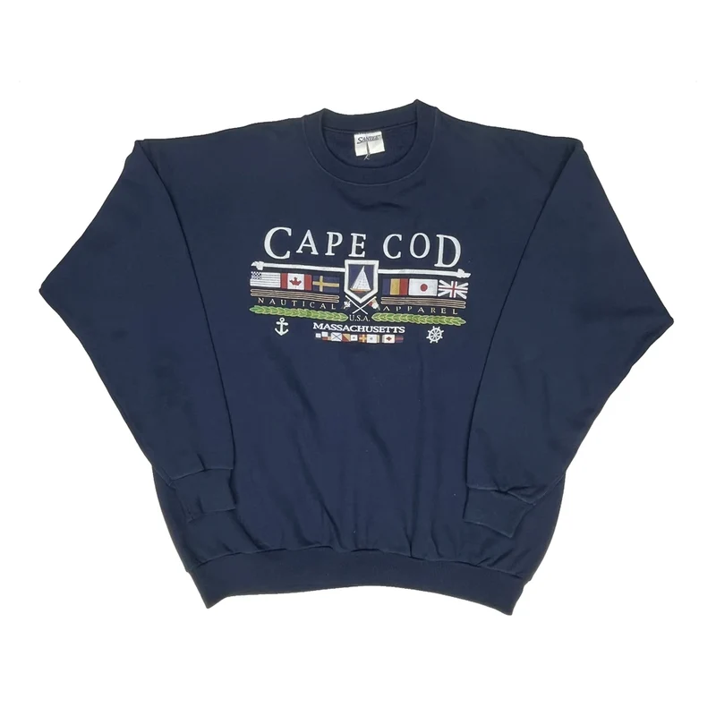 Santee Graphic Sweatshirt - 2XL Navy Cotton
