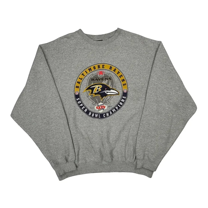 Baltimore Ravens Nike Football Sweatshirt - 2XL Grey Cotton