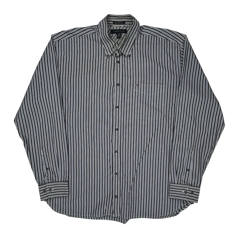 Tommy Hilfiger Striped Shirt - XL Black & White Cotton