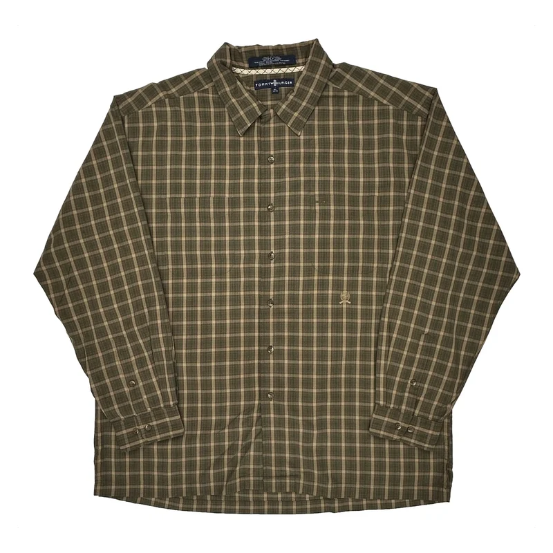 Tommy Hilfiger Checked Shirt - XL Green Polyester