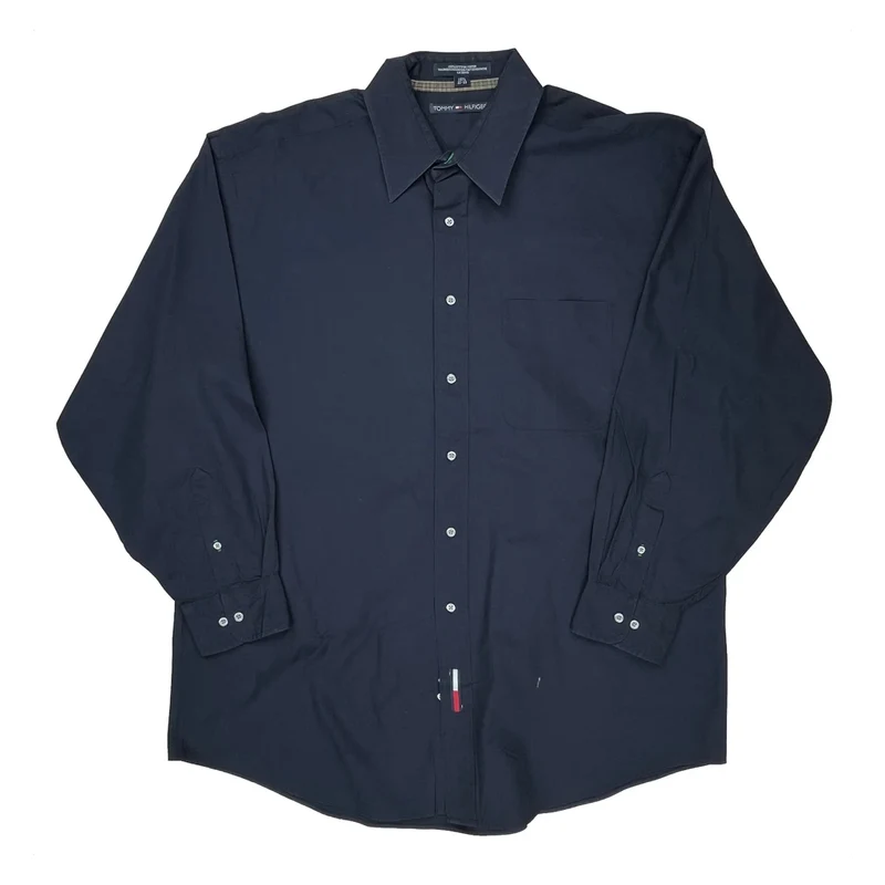 Tommy Hilfiger Shirt - Large Navy Cotton