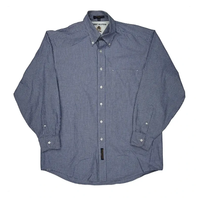 Tommy Hilfiger Checked Shirt - Medium Blue Cotton