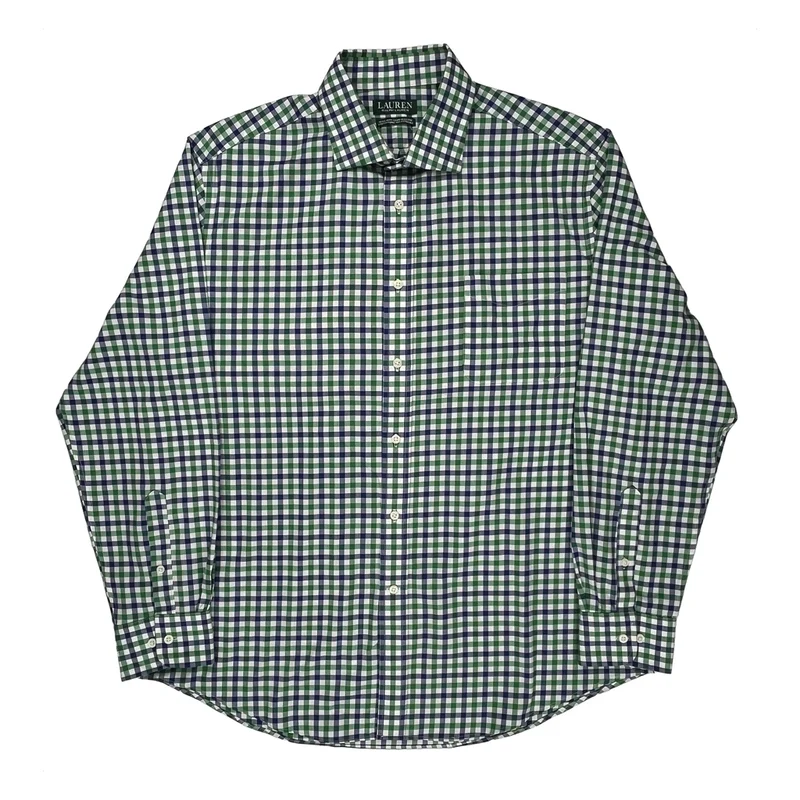 Ralph Lauren Checked Shirt - XL Green Cotton