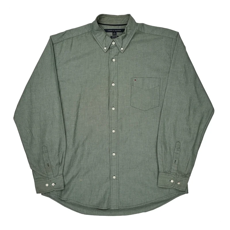 Tommy Hilfiger Shirt - XL Green Cotton