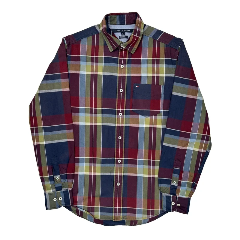 Tommy Hilfiger Checked Shirt - Small Multicoloured Cotton