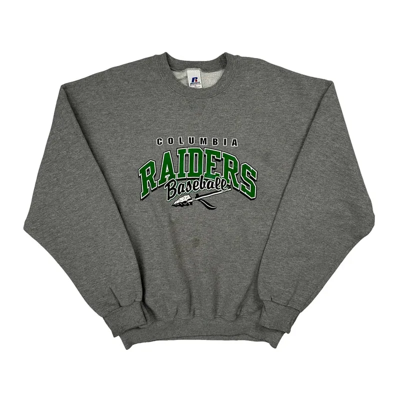 Columbia Raiders Baseball Russell Athletic College Sweatshirt - XL Grey Cotton