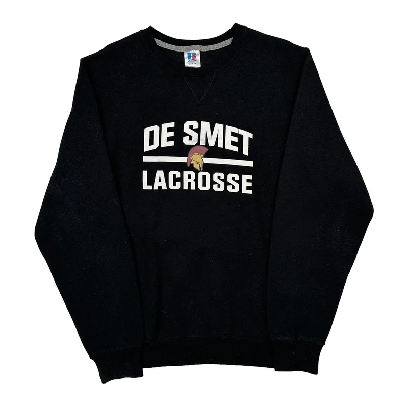 De Smet Lacrosse Russell Athletic College Sweatshirt - Medium Black Cotton Blend