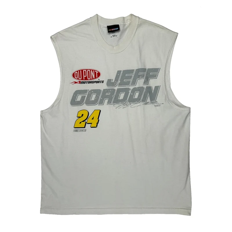 Jeff Gordon Nascar Tank Top - XL White Cotton