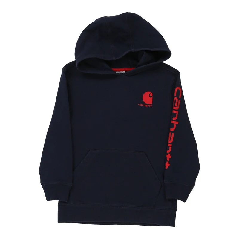 Age 8-10 Carhartt Hoodie - Small Navy Cotton