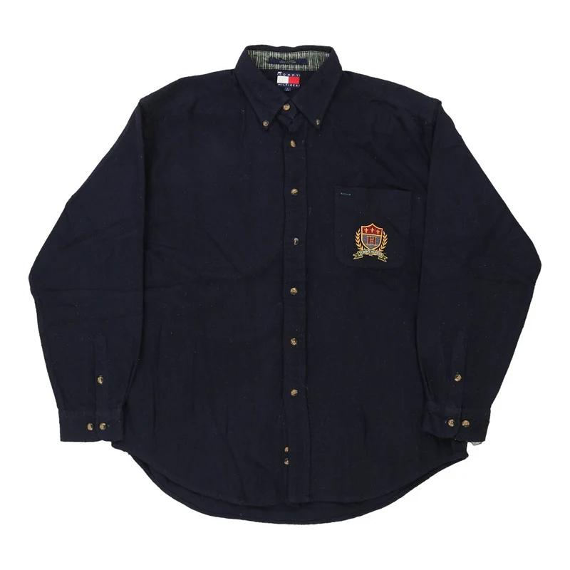 Tommy Hilfiger Shirt - Large Navy Cotton